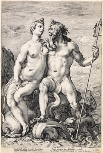 JAN SAENREDAM (after Goltzius) Three Paired Gods and Goddesses